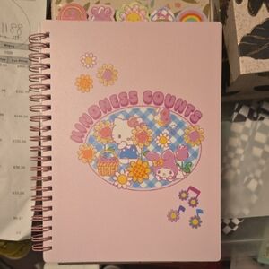 Sanrio Pink Hello Kitty and Friends Journal With Tabs 80 Sheets
